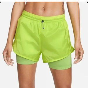 Nike Training Yellow/Green Shorts Womens